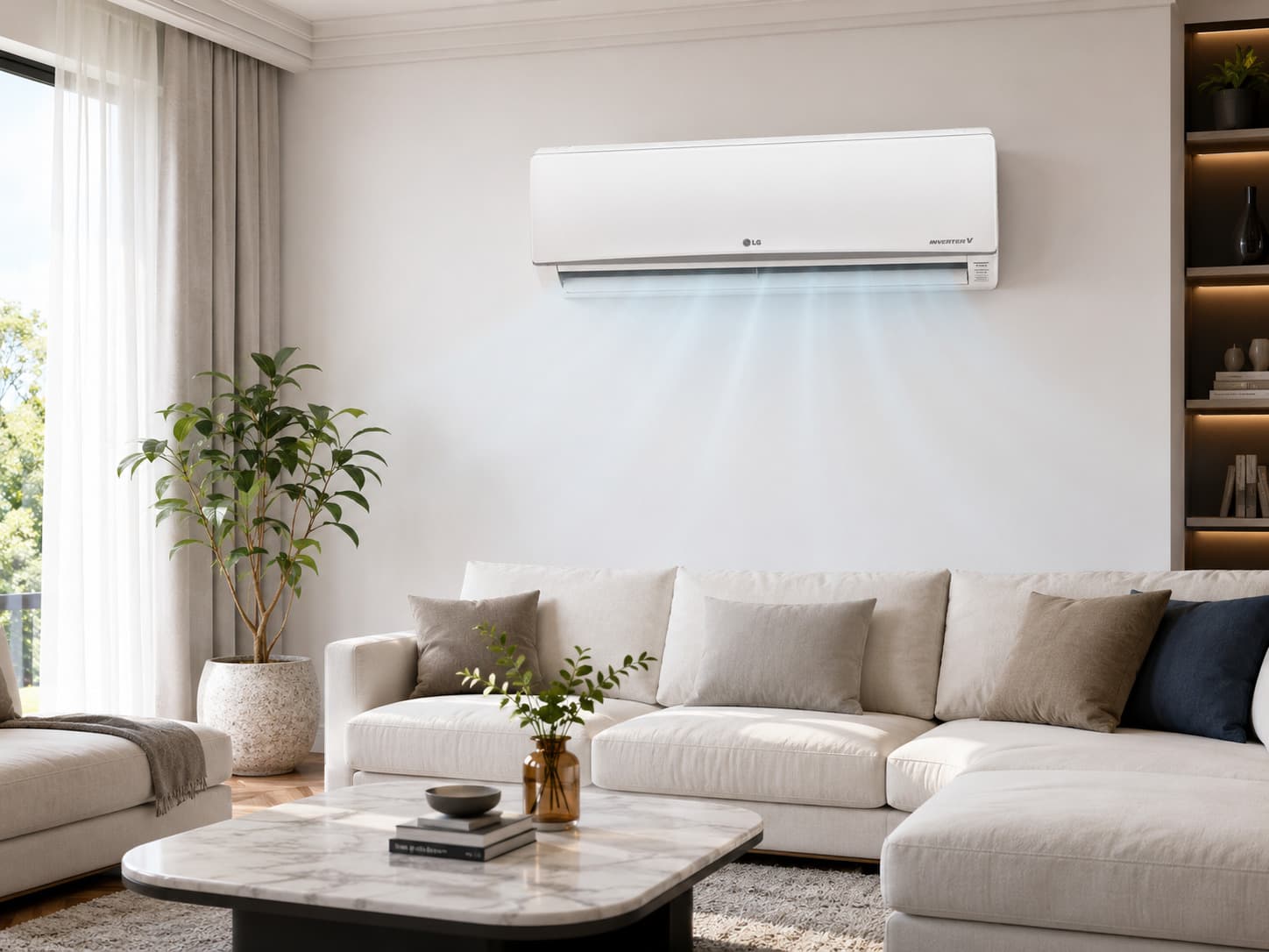 Climatiseur LG 12000 BTU Inverter Dualcool E Look Chaud Froid WIFI au meilleur prix en Tunisie